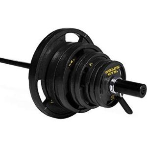 gold's gym olympic weight set and bar