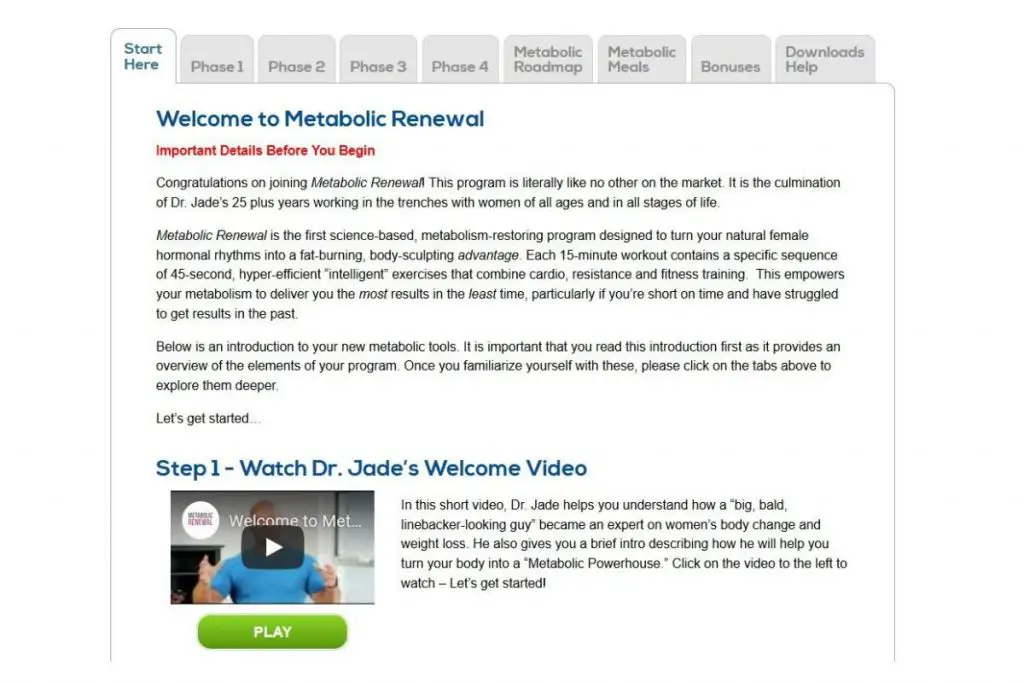 metabolic renewal introduction video